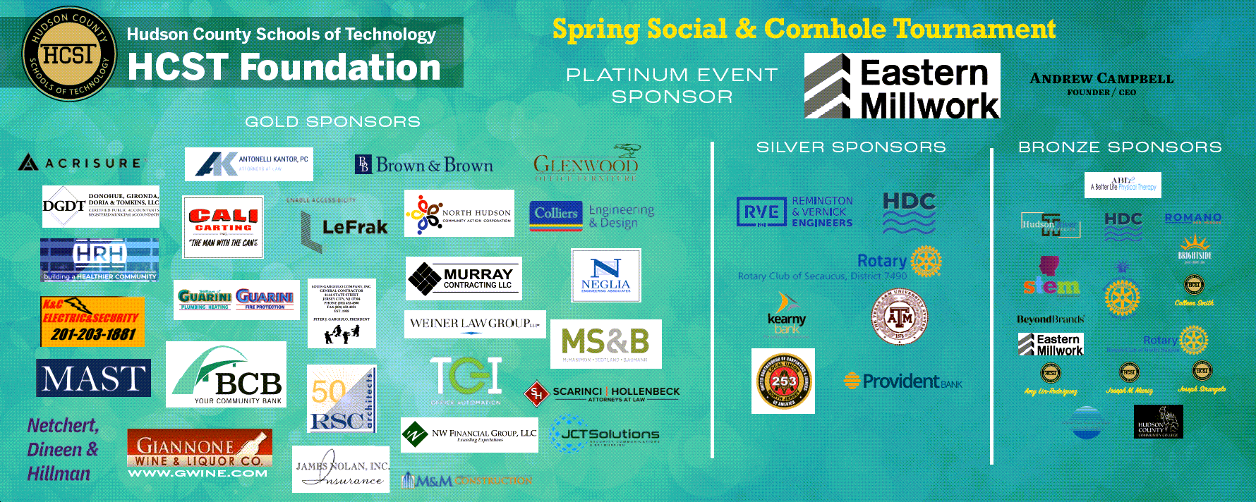 Spring Social and Cornhole Tournament 2024 Sponsors